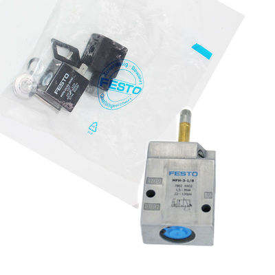 Festo MFH-3-1/8 7802 Katup Solenoid Listrik AC220V Reset Musim semi Mekanis