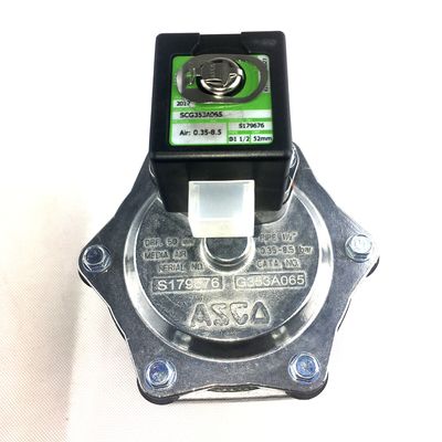 Ø1 1/2 Kompresi Fitting ASCO Diafragma Pulse Jet Valves SCG353A065 Dual Stage Integral Pilot Ø1 1/2 Lubang Ukuran 52