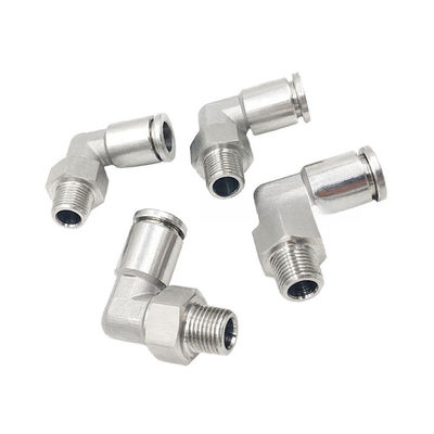 Push In Fittings Pneumatic SUS 316L 90 derajat Sudut Tube Angle Kanan KQG2L06-01S