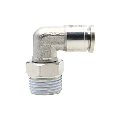 Push In Fittings Pneumatic SUS 316L 90 derajat Sudut Tube Angle Kanan KQG2L06-01S