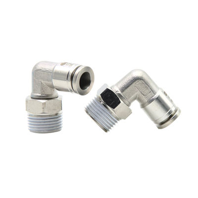 Push In Fittings Pneumatic SUS 316L 90 derajat Sudut Tube Angle Kanan KQG2L06-01S