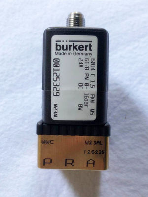 Burkert 00125329 3/2 Way Solenoid Valve 16 Bar 24v Biasanya tertutup G1/8