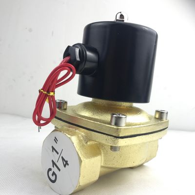Biasanya terbuka 2W350-35 1 1/4 Inch Pure Brass Solenoid Valve Water Air Valve NO