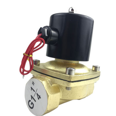 2W350-35 1 1/4 Inch Pure Brass Solenoid Valve Water Air Valve Normalnya Tutup NC