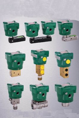 NF8551B402MO-24VDC 1/4 Inch Asco 4 Way Solenoid Valve 2 PSI Operasi Minimal