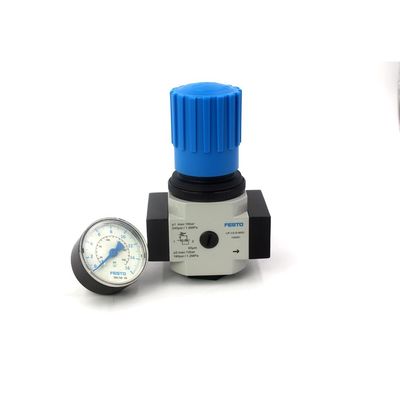 FESTO LR-1/2-D-MIDI 159581 LR-1/2-D-MIDI-MPA 8002257 Katup Pengatur Tekanan Paduan Seng Dengan Tekanan Pengukur 0,5-12 Bar