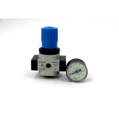 FESTO Zinc Alloy LR-3/8-D-MINI 162580 LR-3/8-D-MINI-MPA 8002286 Katup Pengatur Tekanan Dengan Pressure Gauge 0,5-12 Bar