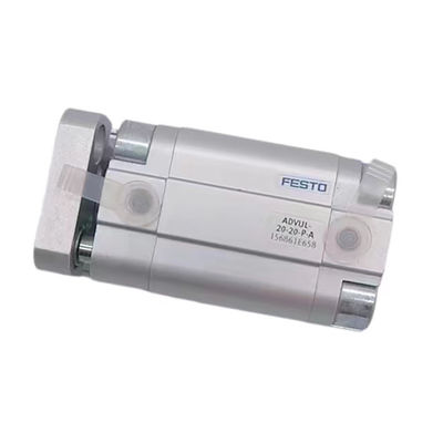 Silinder piston pneumatik presisi dengan ujung batang piston dengan benang pria ADVUL-16-25-P-A