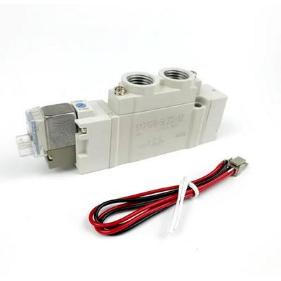 SY7120-5LZD-C4 Pneumatic Solenoid Valve SMC Satu sentuhan Fitting Port Ukuran Ø4 DC24V 2 Posisi Tunggal