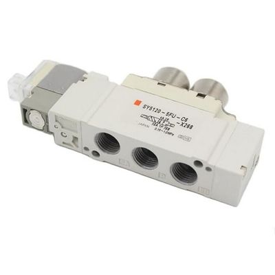 SY5320-5LZD-01 SMC Solenoid Valve 3 Posisi Pusat Tertutup DC24V Port Size 1/8
