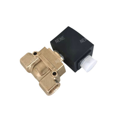 klep elektromagnetik 00126161 burkert 6014 D Kontak Plat Bawah Berfungsi Langsung Biasanya Terbuka 2.0 Lubang Aliran DC24V 8W Tubuh Klep Kuning 0 ~ 10bar
