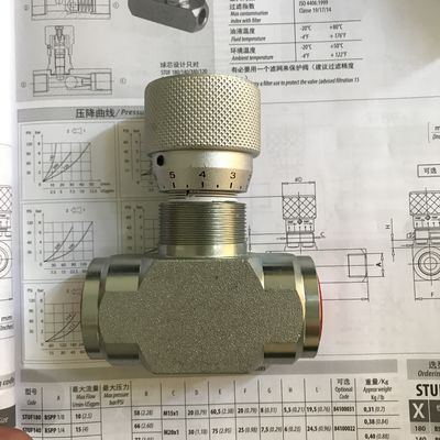 Klep throttle presisi dengan skala STB-G1/4 STB-G3/8 STB-G3/4 STB-G1 Klep throttle hidrolik