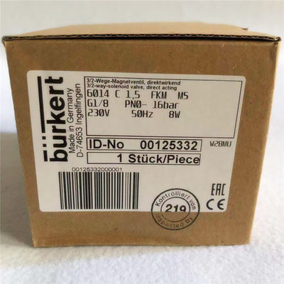 NBR Seal Brass Body Burkert Solenoid Control Valve 00125332 6014