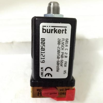 Burkert 6014 katup solenoid dengan saklar manual 230V 00501219