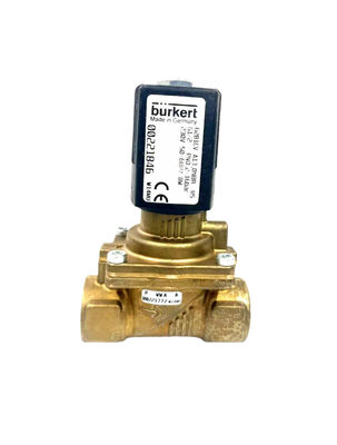 00301170 BURKERT 5404 G1/2 2/2 Buka secara normal 12 Lubang Aliran FKM (Fluor Rubber) Badan Katup Kuningan Disegel AC24V 8W 1-32bar