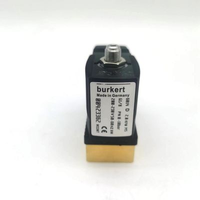 2/2 Buka Normal 00295651 Katup Solenoid Burkert 20 Lubang Aliran FKM (Fluor Rubber) Korps Katup Kuningan Disegel AC220V 8W 1-25bar
