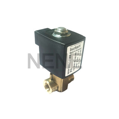 Burkert Solenoid 6013 Tipe Direct Acting 00134243 2/2 Normal tertutup G1/8 Inch 2.5 Aliran Lubang FKM Seal 220VAC 8W 0~16bar