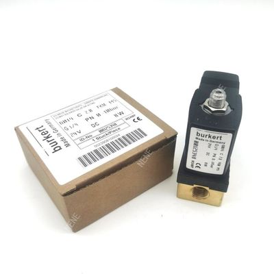FKM Seal Solenoid Valve G1/4 Inch G1/4 Inch 00125304 6013 Tipe Aksi Langsung 2/2 Biasanya Ditutup 3.0 Lubang Aliran FKM Seal 220VAC 8W 0~10bar Brass Valve Body