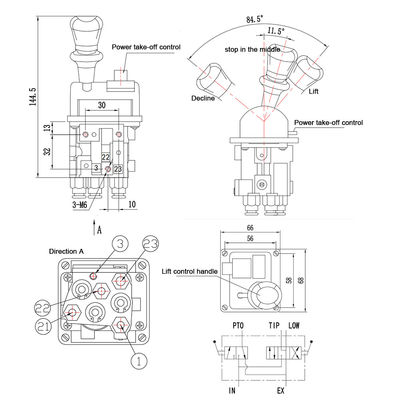 HYVA JQF34-B 14750650H Slow Down Dump Truck Kontrol katup manual