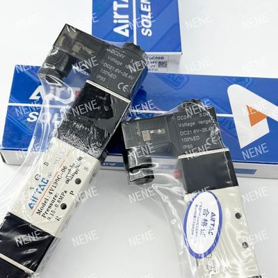 4V130C-M5 AIRTAC katup elektromagnetik AC220V DC24V 5/3-Way Proof Ledakan