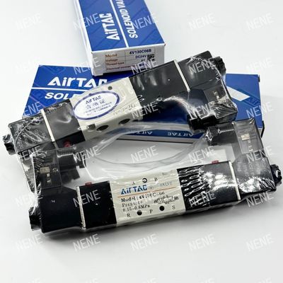 4V130C-M5 AIRTAC katup elektromagnetik AC220V DC24V 5/3-Way Proof Ledakan