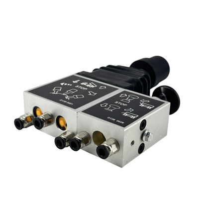 14750430H Katup Kontrol Kombinasi HYVA DCM01 Katup Distributor 2 Arah Dengan Lever Stop Di Ujung Dan Posisi Rendah