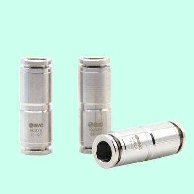 Konektor SMC Seri KQG2 KQG2H04-00 Fitting Dorong untuk Sambung BAJA TAHAN KARAT 4E2-5ER/KQ2A38
