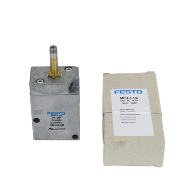 Katup Festo MFH-3-1/4 9964 Katup Mekanik, 3 Port, Tertutup, Elektrik, G 1/4, 0.15 hingga 0.8 Mpa