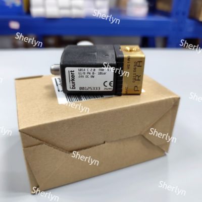 Burkert 00125334 Dua Posisi Tiga arah Solenoid Valve 6014 Seri C Biasanya Ditutup G1/8 Brass Valve Body
