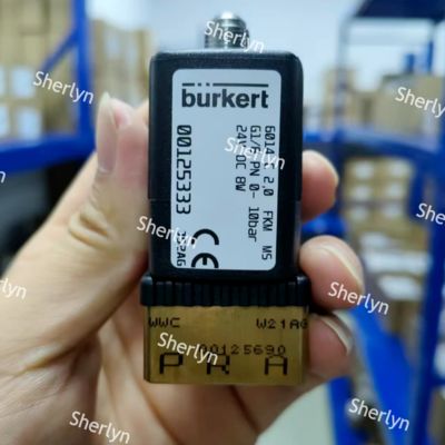 Burkert 00125334 Dua Posisi Tiga arah Solenoid Valve 6014 Seri C Biasanya Ditutup G1/8 Brass Valve Body