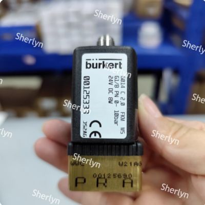 Burkert 00125334 Dua Posisi Tiga arah Solenoid Valve 6014 Seri C Biasanya Ditutup G1/8 Brass Valve Body