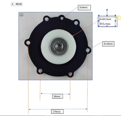 Kit Perbaikan Diafragma 2.5'' Untuk Katup Denyut Joil JISI65 JIFI65 JIHI65