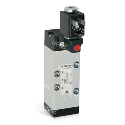 CAMOZZI 951-000-P11-23-G7J Katup Solenoid ISO5599-1 Ukuran 1 5/2 arah, Ganda solenoid 230V AC 3.5VA