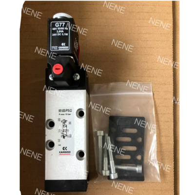 CAMOZZI 951-000-P11-23-G7J Katup Solenoid ISO5599-1 Ukuran 1 5/2 arah, Ganda solenoid 230V AC 3.5VA
