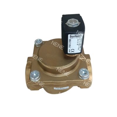 Katup Solenoid Burkert 6281 00221845 G1/2 2/2 Normal Tertutup Lubang Aliran 13.0 Segel NBR Badan Katup Kuningan AC24V 8W 0.2-16bar