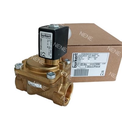 Katup Solenoid Burkert 6281 00221845 G1/2 2/2 Normal Tertutup Lubang Aliran 13.0 Segel NBR Badan Katup Kuningan AC24V 8W 0.2-16bar