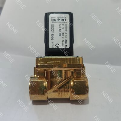 Burkert Solenoid Control Valve Brass Body 00221865 6281 G2 2/2 Normally Closed 40.0 Flow Hole NBR Seal DC24V 8W 0.2-16bar -10~+80 ℃