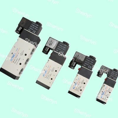 AIRTAC klep pembalikan klep 4V110-06 AC220V Dua Posisi Klep Solenoid Lima Cara