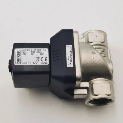 BURKERT 00222122 00222123 00222125 6213EV A 20 FKM VA G3/4 PN0-10bar Katup solenoid baja tahan karat