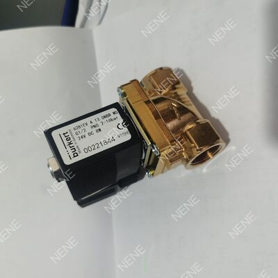 FKM Seal Solenoid Valve Suhu Tinggi BURKERT Tipe 6281 00322513 G1/4 Port 2/2 Way Normal tertutup Brass Body 10.0 Orifisi AC220V 8W 0.2-16bar 0 sampai +120°C
