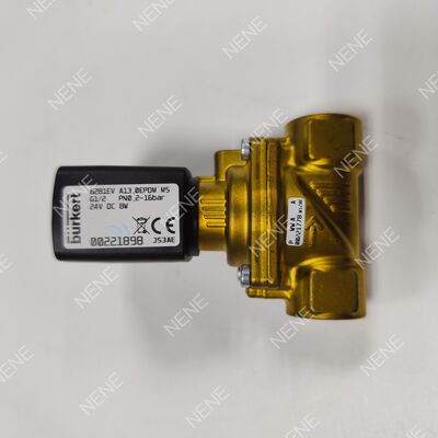 AC24V Solenoid Valve BURKERT Tipe 6281 00221872 G1/2 2/2 Normal tertutup Brass Valve Body FKM Seal 13.0 Orifice 8W 0.2-16bar 0 sampai +120°C