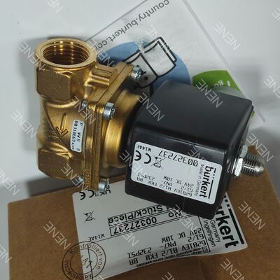 Katup Solenoid Segel FKM Suhu Tinggi Tipe BURKERT 6281 00221875 G3/4 2/2 Biasanya Tertutup Badan Kuningan 13.0 Orifice AC24V 8W 0.2-16bar 0 hingga +120°C
