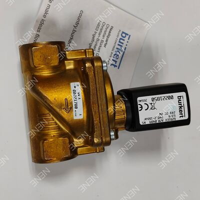 Klep Solenoid Orifisi Besar 20.0 BURKERT Tipe 6281 00221877 G3/4 2/2 Badan Kuningan yang Biasanya Ditutup FKM Seal DC24V 8W 0.2-16bar 0 sampai +120°C