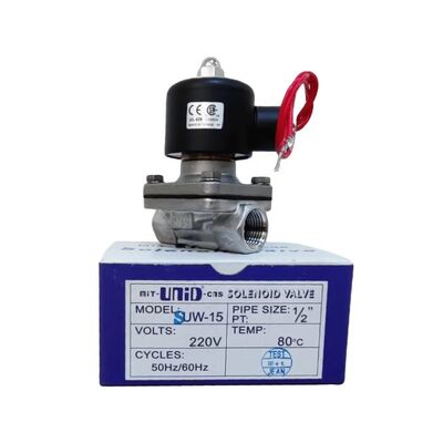 UNID Solenoid Valve SUW-15 Baja tahan karat 316 Uap Solenoid Valve Uap katup katup air