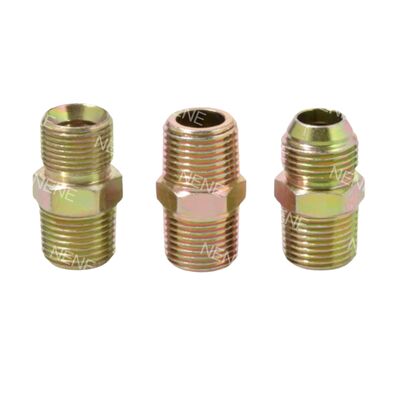 Fittings pipa Pneumatik Mulut datar 1/8 Hidrolik Union Baja karbon tekanan tinggi
