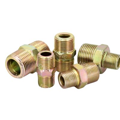 BSP Hidraulik Union Flat Mouth 3/8" Union Joint Nominal Pressure 30MPa Fittings Pipa Pneumatic