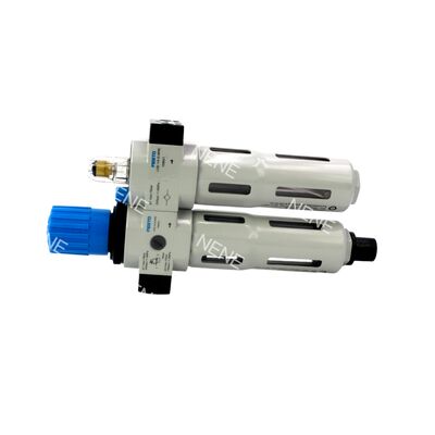 1000L/min Filter Regulator Lubricator Festo FRC-1/4-D-MINI-A 159609 G1/4 40μm Penarikan Otomatis Penuh 0.5-12bar Dengan Gauge Zinc Alloy