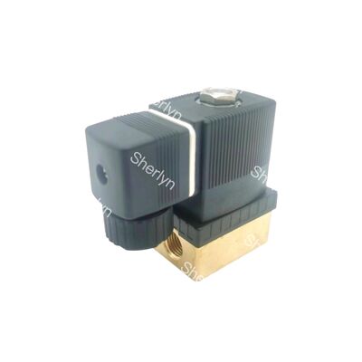 Burkert 00125301 Klep Solenoid Industri, G1/4 Inch Port, 3.0 Flow Oriffice, FKM Sealed Brass Housing, 24V DC Power 8W, 0~6bar Aplikasi Tekanan Rendah