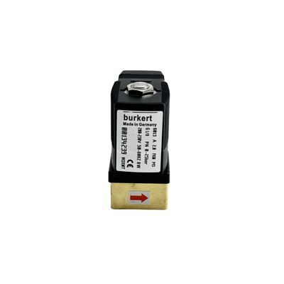 6013 Series BURKERT Solenoid Valve Kontrol Fluida 00134249, Rating Tekanan Tinggi 16bar, Antarmuka G1/8, Lubang 2.5mm, Segel FKM Tahan Korosi, 24VDC 8W