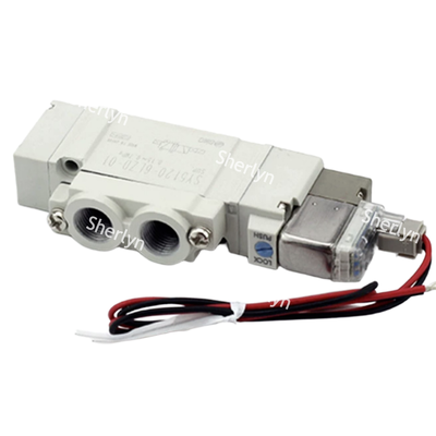 Fungsi Override Manual Integral SMC SY3120-6LZD-C8 DC12V Solenoid yang digunakan pada Silinder Posisi Conveyor Long Stroke